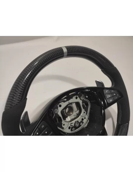  - Steering Wheels - Mercedes-Benz GLE GLC GLS W205 Steering Wheel Carbon Alcantara - 6 - Upgrade your driving experience with t