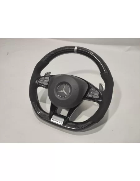  - Steering Wheels - Mercedes-Benz GLE GLC GLS W205 Steering Wheel Carbon Alcantara - 12 - Upgrade your driving experience with 