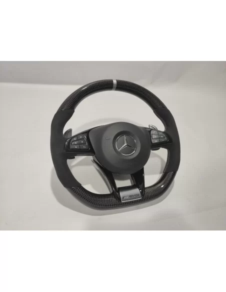  - Steering Wheels - Mercedes-Benz GLE GLC GLS W205 Steering Wheel Carbon Alcantara - 13 - Upgrade your driving experience with 