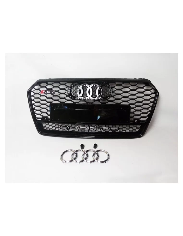  - Audi - Audi RS7 front bumper radiator grille Black QUATTRO for Audi A7 2014-2017 - 1 - Buy the Audi RS7 bumper radiator grill