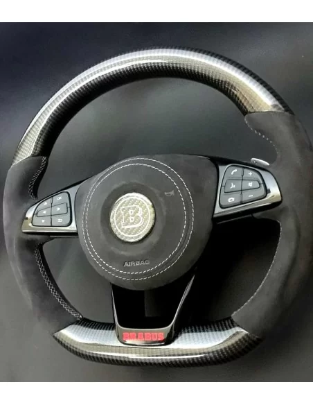  - Steering Wheels - 梅赛德斯-奔驰 GLE GLC GLS C CLA W205 W166 X166 碳阿尔坎塔拉方向盘 - 2 - 从 Tuneverse 购买梅赛德斯-奔驰 GLE GLC GLS C CLA W205 W166 