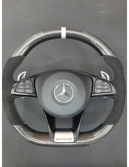  - Steering Wheels - Mercedes-Benz GLE GLC GLS W205 Steering Wheel Carbon Alcantara - 1 - Upgrade your driving experience with t