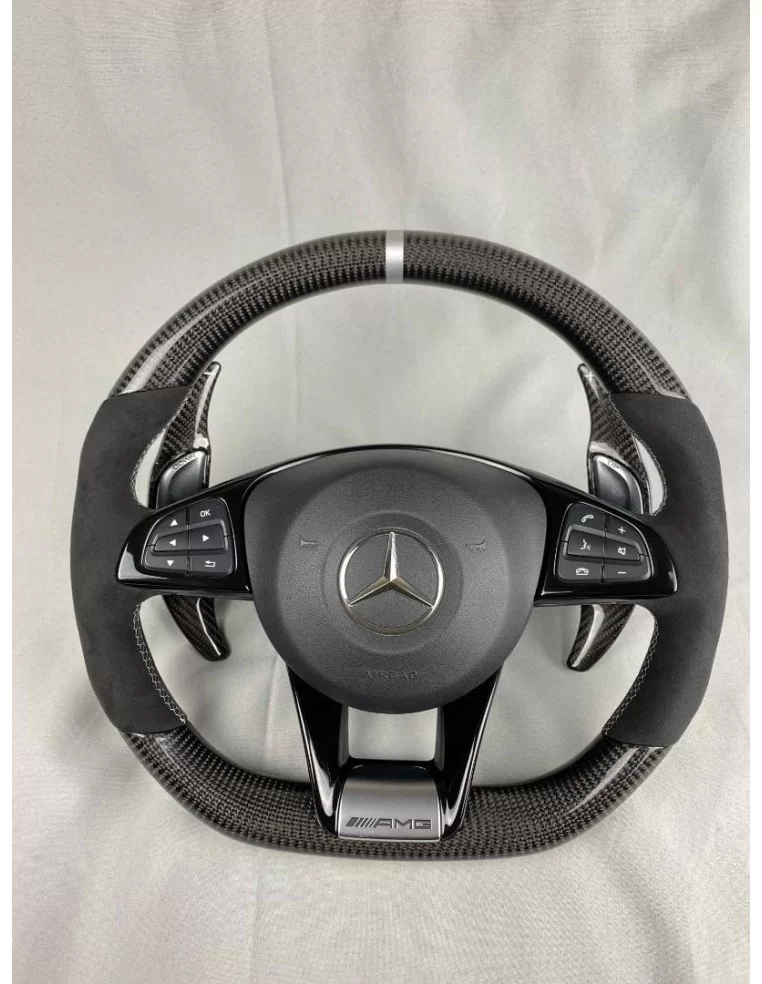  - Volante - AMG Mercedes-Benz W205 W213 Clase C Clase E Volante Carbono Alcantara - 1 - Eleve su interior con el volante AMG Me