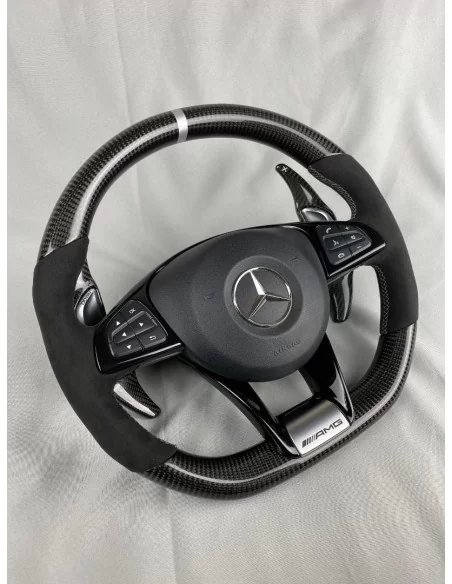  - Steering Wheels - AMG 梅赛德斯-奔驰 W205 W213 C 级 E 级碳阿尔坎塔拉方向盘 - 2 - AMG 梅赛德斯-奔驰 W205 W213 方向盘采用优质碳纤维阿尔坎塔拉材料制成，可提升舒适度和时尚感，为您的内饰增光添彩