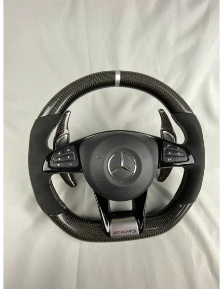  - Steering Wheels - AMG 梅赛德斯-奔驰 W205 W213 C 级 E 级碳阿尔坎塔拉方向盘 - 3 - AMG 梅赛德斯-奔驰 W205 W213 方向盘采用优质碳纤维阿尔坎塔拉材料制成，可提升舒适度和时尚感，为您的内饰增光添彩