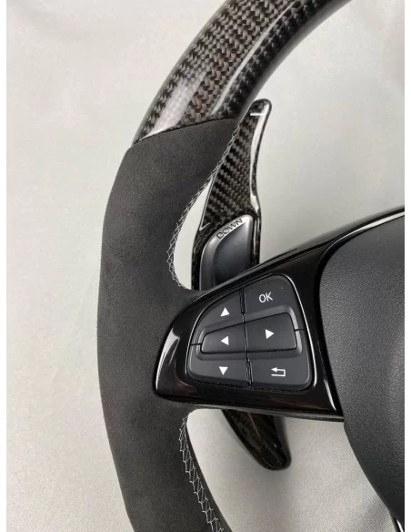  - Steering Wheels - AMG 梅赛德斯-奔驰 W205 W213 C 级 E 级碳阿尔坎塔拉方向盘 - 5 - AMG 梅赛德斯-奔驰 W205 W213 方向盘采用优质碳纤维阿尔坎塔拉材料制成，可提升舒适度和时尚感，为您的内饰增光添彩