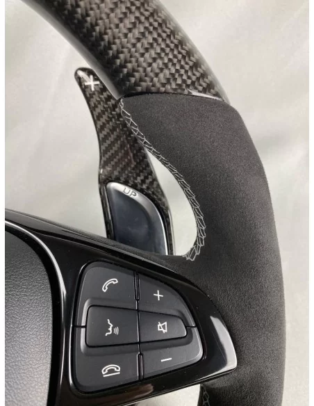  - Steering Wheels - AMG 梅赛德斯-奔驰 W205 W213 C 级 E 级碳阿尔坎塔拉方向盘 - 6 - AMG 梅赛德斯-奔驰 W205 W213 方向盘采用优质碳纤维阿尔坎塔拉材料制成，可提升舒适度和时尚感，为您的内饰增光添彩