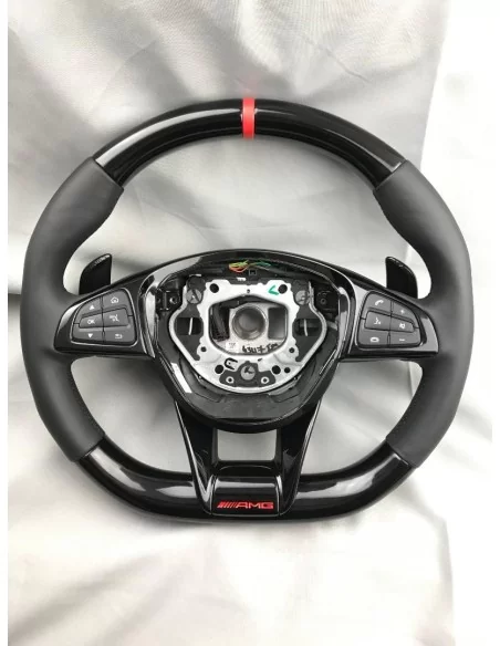  - Steering Wheels - AMG Mercedes-Benz W205 C-Class Кермо рояльне чорне зі шкіри AMG - 6 - Оновіть свій Mercedes-Benz W205 C-Cla