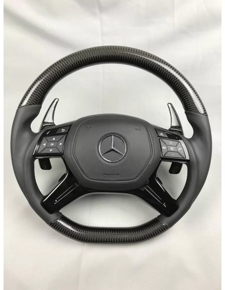  - Steering Wheels - Kierownica Mercedes-Benz W463 X166 W166 W212 ze skóry węglowej - 1 - Kierownica Mercedes-Benz W463 X166 W16