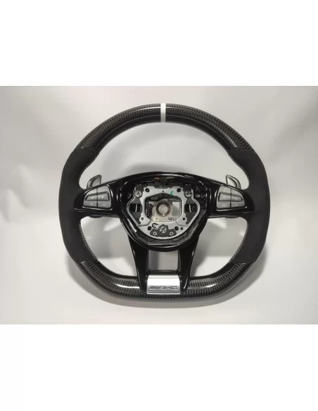  - Steering Wheels - Mercedes-Benz A B S V CLA GLA GLE GLS GLC Steering Wheel Carbon Alcantara - 2 - Buy Mercedes-Benz A B S V G