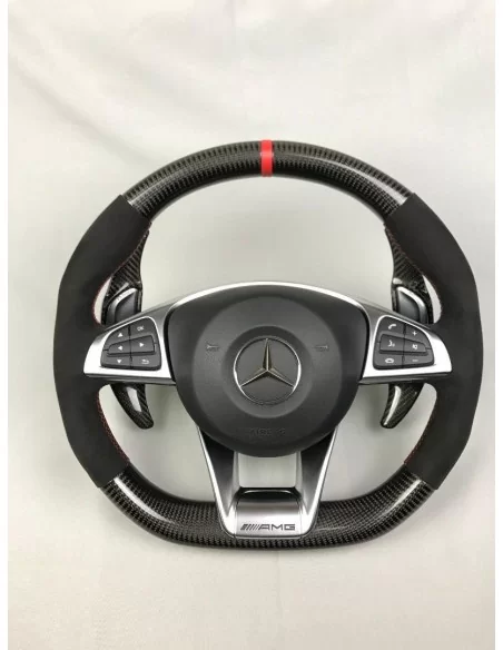  - Volant - AMG Mercedes-Benz W205 W213 Classe C Classe E Volant original Carbone Alcantara - 1 - Transformez votre Mercedes-Ben