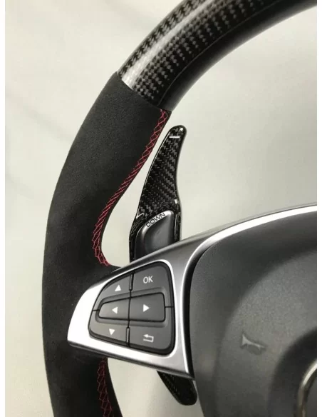  - Steering Wheels - AMG 梅赛德斯-奔驰 W205 W213 C 级 E 级原装方向盘 碳阿尔坎塔拉面料 - 2 - 原装碳纤维 Alcantara 方向盘让您的梅赛德斯-奔驰 W205 W213 C 级和 E 级轿车焕然一新，将豪