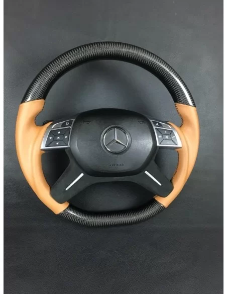  - Steering Wheels - Кермо з вуглецевого волокна для Mercedes-Benz G-Class E-Class GL ML W463 W166 W212 Шкіра - 2 - Купуйте Карб