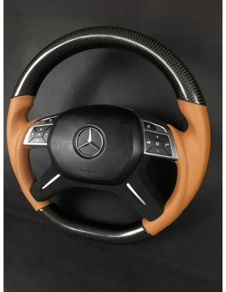  - Steering Wheels - Carbon fiber steering wheel for Mercedes-Benz G-Class E-Class GL ML W463 W166 W212 Leather - 4 - Buy Carbon