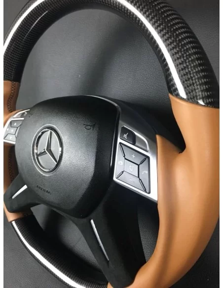  - Steering Wheels - Кермо з вуглецевого волокна для Mercedes-Benz G-Class E-Class GL ML W463 W166 W212 Шкіра - 10 - Купуйте Кар