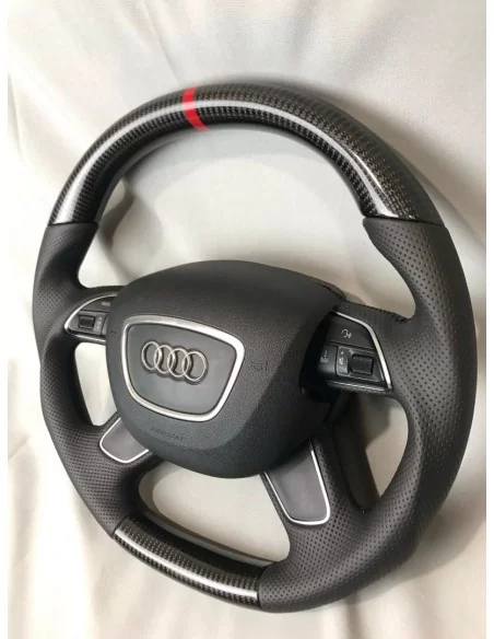  - Steering Wheels - Audi A4 A5 Q5 Steering Wheel Carbon Leather - 3 - Shop Audi A4 A5 Q5 Steering Wheel Carbon Leather at Tunev