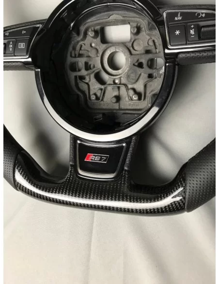  - Steering Wheels - Audi A6 A7 A8 Steering Wheel Carbon Leather - 2 - Get Audi A6 A7 A8 Steering Wheel Carbon Leather at Tuneve