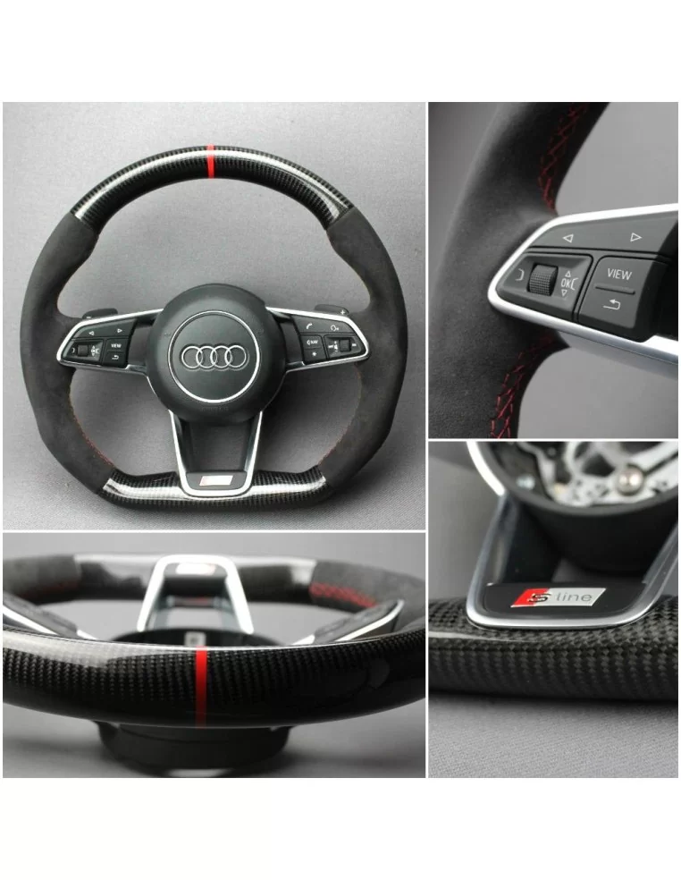  - Steering Wheels - Кермо Audi TT R8 Carbon Alcantara - 1 - Придбайте карбоновий обвіс керма Audi TT R8 в Tuneverse! Додайте ін