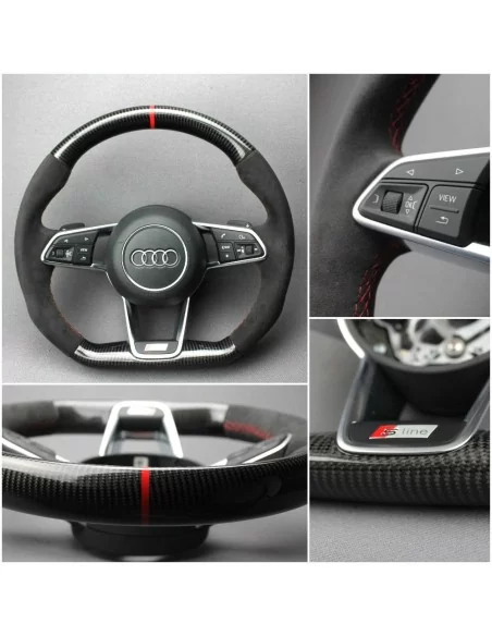  - Steering Wheels - Audi TT R8 Steering Wheel Carbon Alcantara - 1 - Get Audi TT R8 Steering Wheel Carbon Alcantara at Tunevers