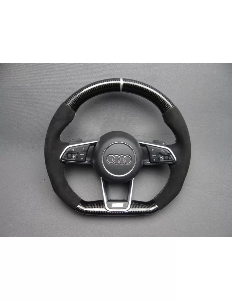  - Steering Wheels - Audi TT R8 Steering Wheel Carbon Alcantara - 1 - Shop Audi TT R8 Steering Wheel Carbon Alcantara at Tunever