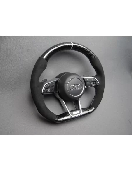  - Steering Wheels - Audi TT R8 Steering Wheel Carbon Alcantara - 2 - Shop Audi TT R8 Steering Wheel Carbon Alcantara at Tunever