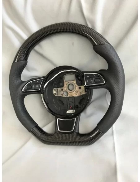  - Steering Wheels - Audi A6 A7 A8 Steering Wheel Carbon Leather - 3 - Shop Audi A6 A7 A8 Steering Wheel Carbon Leather at Tunev