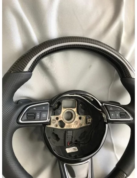  - Steering Wheels - Audi A6 A7 A8 Steering Wheel Carbon Leather - 4 - Shop Audi A6 A7 A8 Steering Wheel Carbon Leather at Tunev