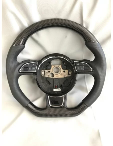  - Steering Wheels - Audi A6 A7 A8 Steering Wheel Carbon Leather - 7 - Shop Audi A6 A7 A8 Steering Wheel Carbon Leather at Tunev