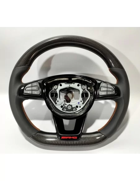  - Steering Wheels - Mercedes-Benz GLE GLC GLS C CLA W205 W166 X166 Кермо з карбонової шкіри - 9 - Покращуйте свій Mercedes-Benz