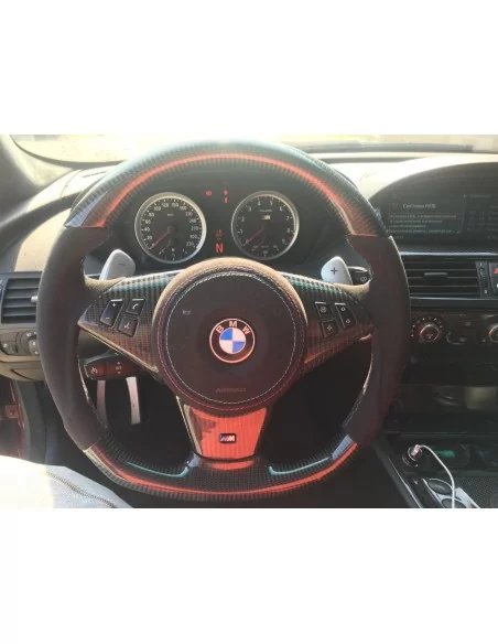  - Steering Wheels - Кермо BMW M6 E63 M5 E60 Карбонова алькантара - 1 - Оновіть кермо BMW M6 E63 M5 E60 з карбонової алькантари 