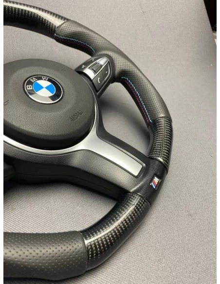  - Steering Wheels - BMW F30 F20 F22 F32 F33 X5 F15 X6 F16 Steering Wheel Carbon Leather - 2 - Enhance your BMW F30 F20 F22 F32 