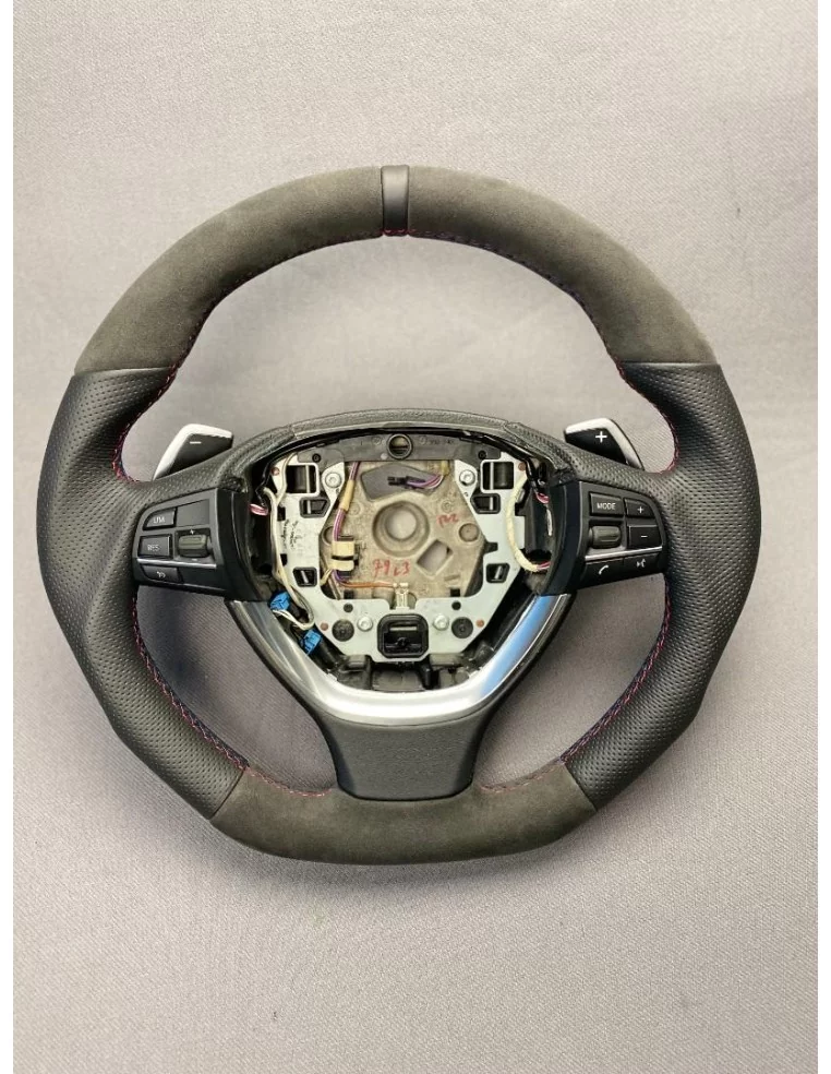  - Steering Wheels - BMW F10 F01 Steering Wheel Alcantara Carbon - 1 - Enhance your BMW with the F10 F01 Steering Wheel Alcantar