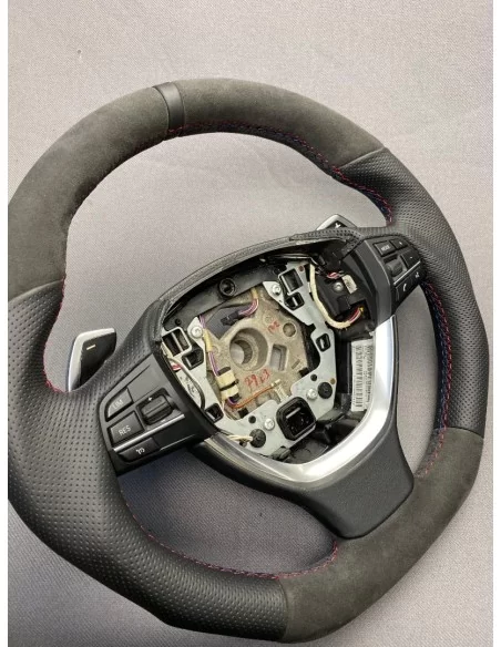  - Steering Wheels - BMW F10 F01 Steering Wheel Alcantara Carbon - 2 - Enhance your BMW with the F10 F01 Steering Wheel Alcantar