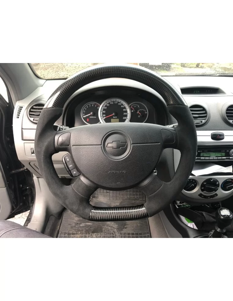  - Steering Wheels - Chevrolet Lacetti 2006 Steering Wheel Carbon Alcantara - 1 - Upgrade your Chevrolet Lacetti 2006 with our C