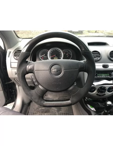  - Steering Wheels - Chevrolet Lacetti 2006 Steering Wheel Carbon Alcantara - 1 - Upgrade your Chevrolet Lacetti 2006 with our C