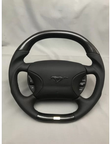  - Steering Wheels - Ford Mustang Steering Wheel Carbon Leather - 1 - Transform your Ford Mustang with our premium Carbon Leathe