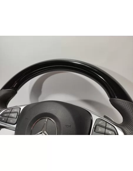  - Steering Wheels - Mercedes-Benz GLE GLC GLS C CLA W205 W166 X166 Кермо чорне з рояльної шкіри - 6 - Оновіть свій Mercedes-Ben