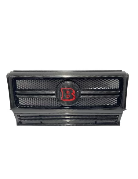  - logo & Emblems - Kohlefaser-Frontgrill rote Plakette Emblem Logo Brabus für Mercedes-Benz G-Wagon G-Klasse W463 - 3 - Veredel