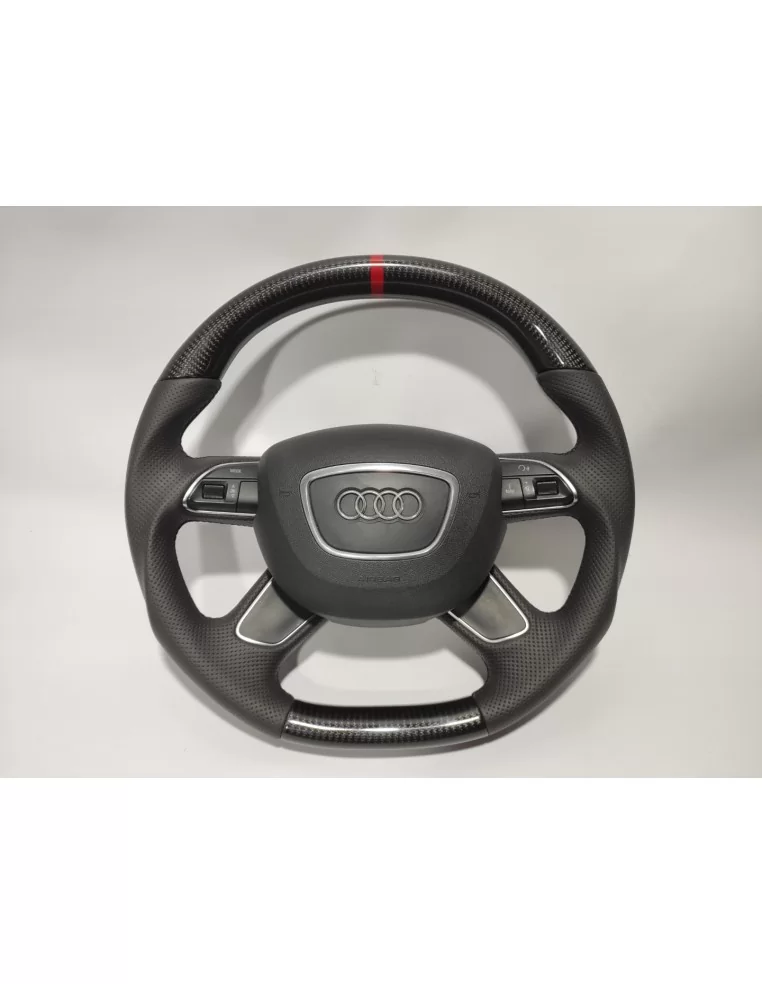  - Steering Wheels - Audi A4 B8 Q5 Q7 Кермо з карбонової шкіри - 1 - Купити Audi A4 B8 Q5 Q7 Рульове колесо з карбонової шкіри в