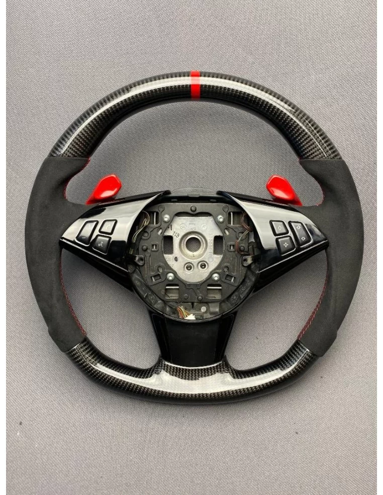  - Steering Wheels - BMW E60 E63 E61 Steering Wheel Carbon Alcantara - 1 - Upgrade your driving experience with the BMW E60 E63 