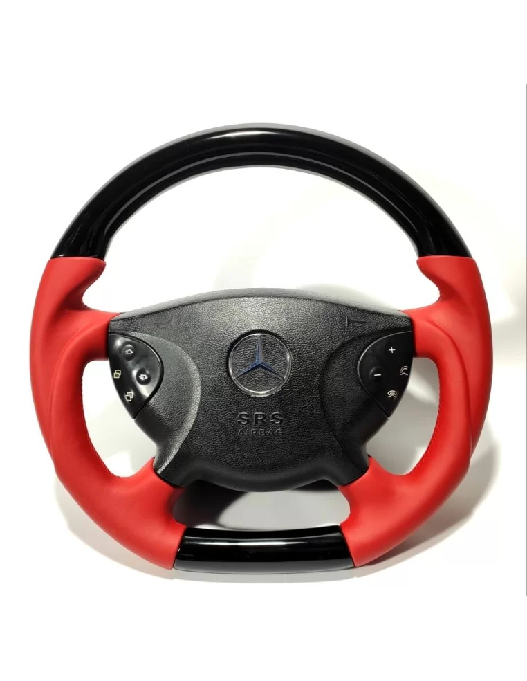  - Steering Wheels - Mercedes-Benz G CLK E CLS SL клас W209 W211 W219 W463 Кермо карбоновий червоний Шкіра - 1 - Купуйте кермо M