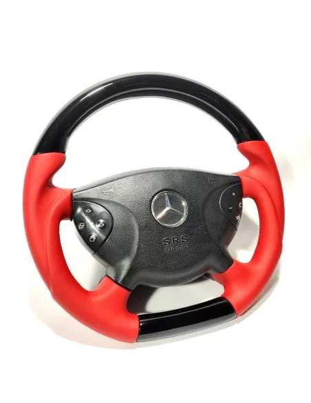  - Steering Wheels - 梅赛德斯-奔驰 G CLK E CLS SL 级 W209 W211 W219 W463 碳红色真皮方向盘 - 2 - 从 Tuneverse 购买梅赛德斯-奔驰 G CLK E CLS SL 级 W209 W21