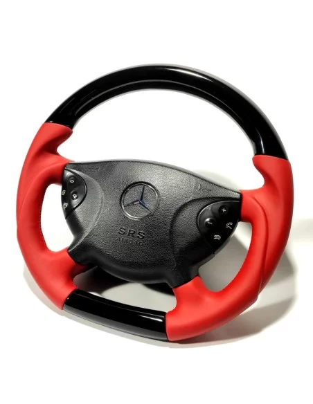  - Steering Wheels - 梅赛德斯-奔驰 G CLK E CLS SL 级 W209 W211 W219 W463 碳红色真皮方向盘 - 3 - 从 Tuneverse 购买梅赛德斯-奔驰 G CLK E CLS SL 级 W209 W21