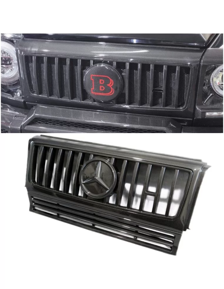  - Mercedes Benz - Kohlefaser Frontgrill W463 bis W463A für Mercedes-Benz G-Wagon 3er Set - 1 - Rüsten Sie Ihren Mercedes-Benz G