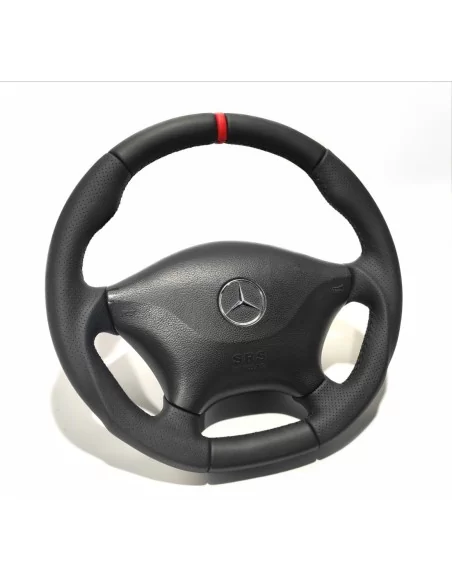  - Steering Wheels - Kierownica Mercedes-Benz Sprinter 2006-2015, czarna skóra z czerwonym paskiem na godzinie 12 - 2 - Kierowni