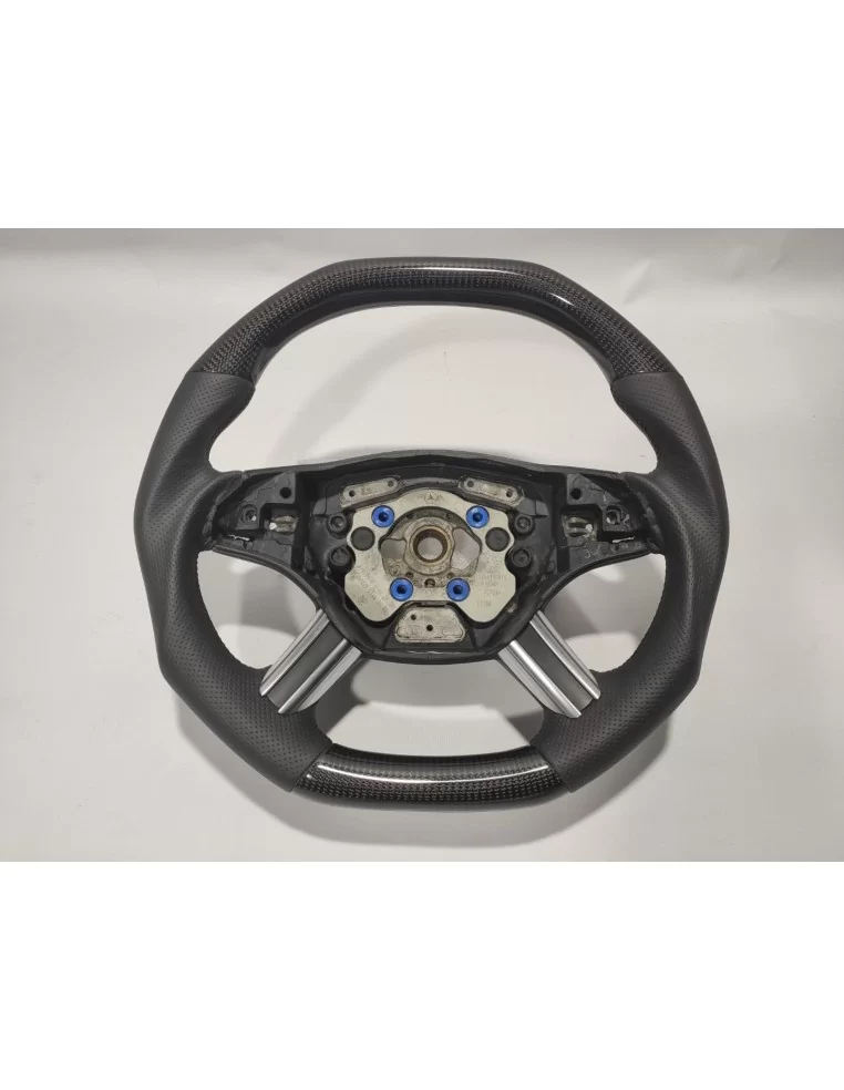  - Steering Wheels - Mercedes-Benz ML W164 GL X164 R W251 Class Steering Wheel Carbon Fiber Black Leather - 1 - Upgrade your Mer