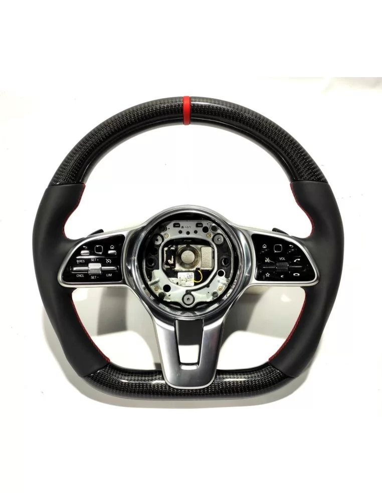  - Steering Wheels - Mercedes-Benz 2014+ S G E C CLS GLE Steering Wheel Carbon Fiber Black Leather - 1 - Enhance your Mercedes-B