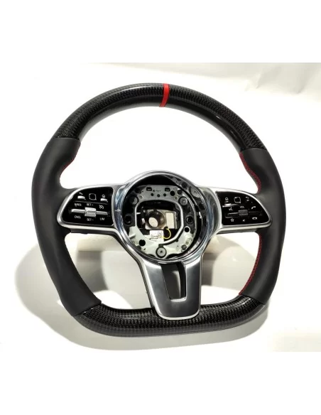  - Steering Wheels - Mercedes-Benz 2014+ S G E C CLS GLE Steering Wheel Carbon Fiber Black Leather - 2 - Enhance your Mercedes-B