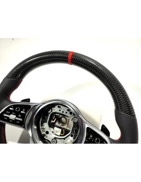  - Steering Wheels - Mercedes-Benz 2014+ S G E C CLS GLE Steering Wheel Carbon Fiber Black Leather - 5 - Enhance your Mercedes-B