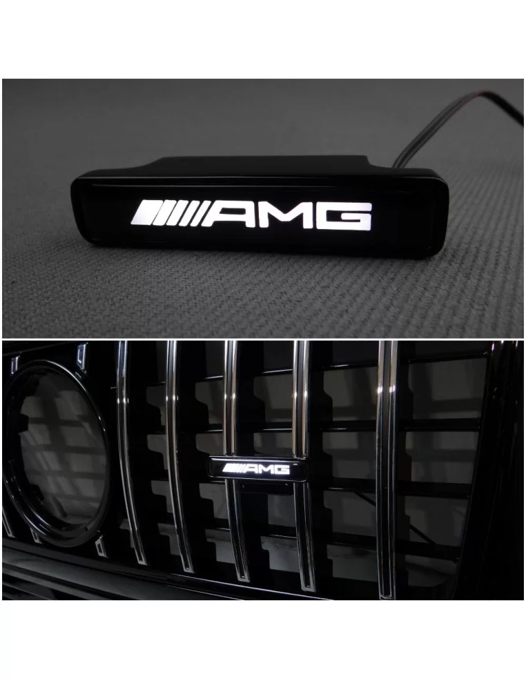  - logo & Emblems - AMG Style WHITE Frontgrill Badge Led Beleuchtetes Logo für Mercedes-Benz Fahrzeuge - 1 - Kaufen Sie den AMG 